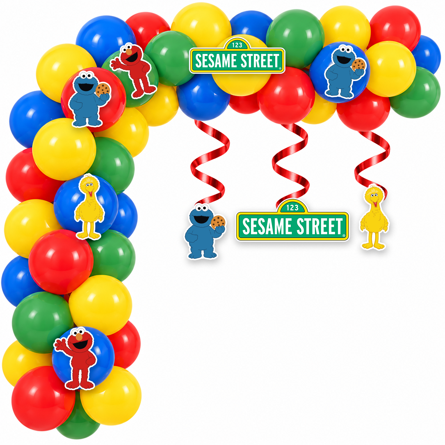 Susam Sokağı Temalı Balon Zincir Seti 3 Mt