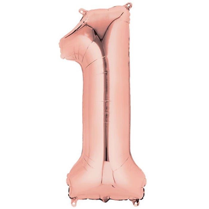 1 Rakam Rose Gold Folyo Balon