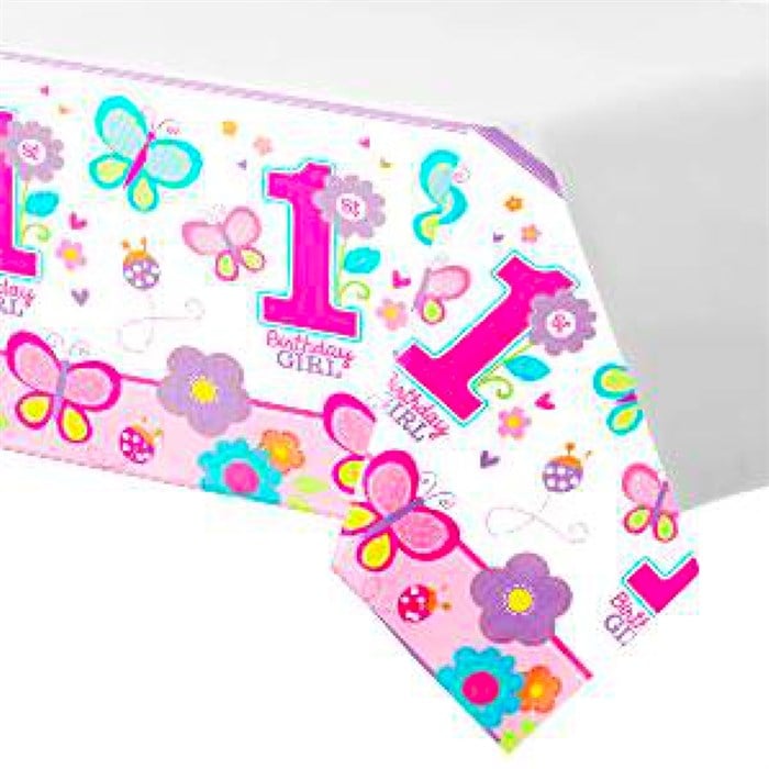 1 Yaş Birthday Girl Pembe Masa Örtüsü 1 Adet