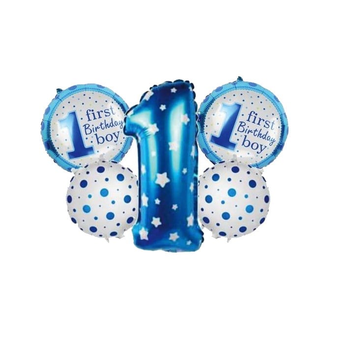 1 Yaş Doğum Günü Erkek Folyo Balon Seti