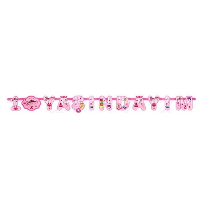 1 Yaşındayım Pembe Banner - 200 cm