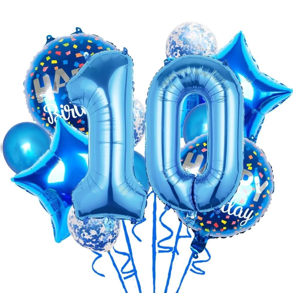 10 Yaş Mavi Balon Seti
