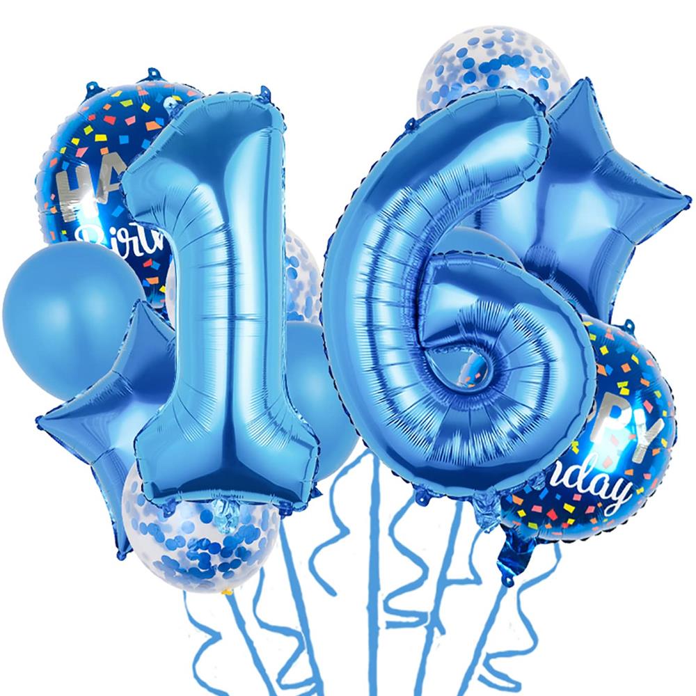 16 Yaş Mavi Balon Seti