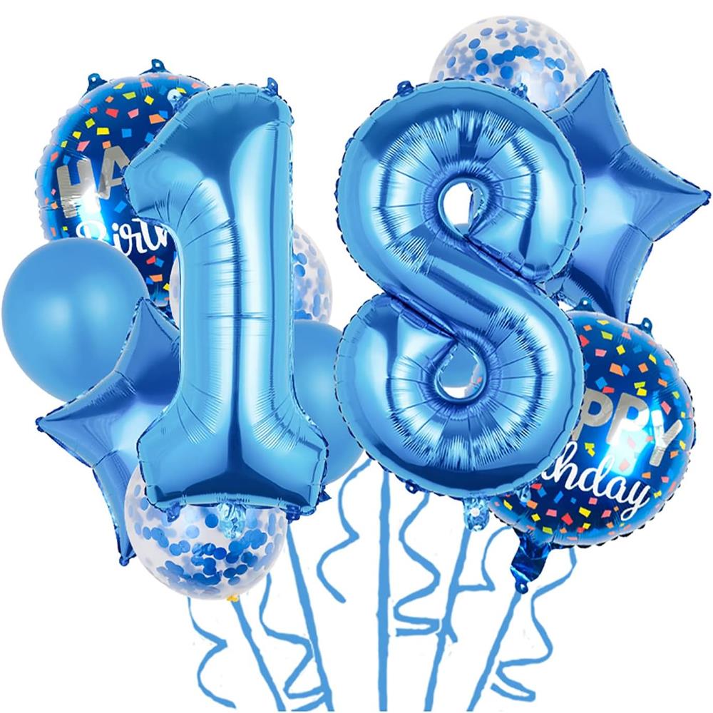 18 Yaş Mavi Balon Seti