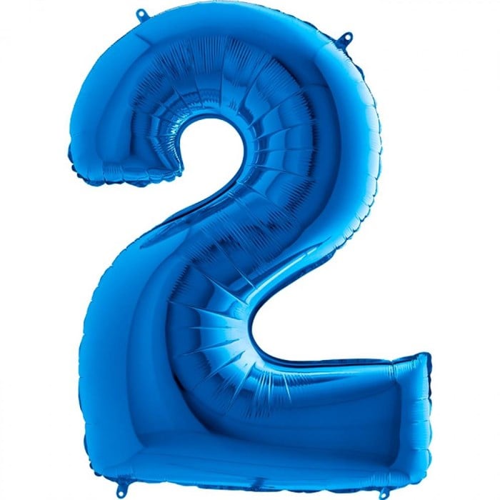 2 Rakam Mavi Folyo Balon 1 Metre