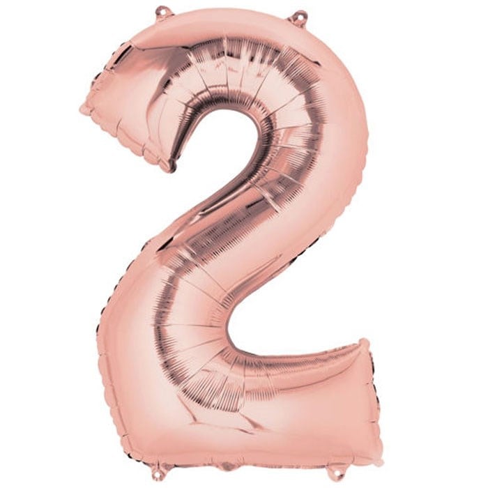 2 Rakam Rose Gold Folyo Balon