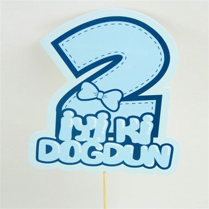 2 Yaş Mavi İyi ki Doğdun Konuşma Balonu
