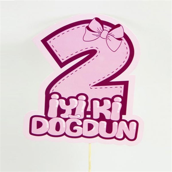 2 Yaş Pembe İyi ki Doğdun Konuşma Balonu