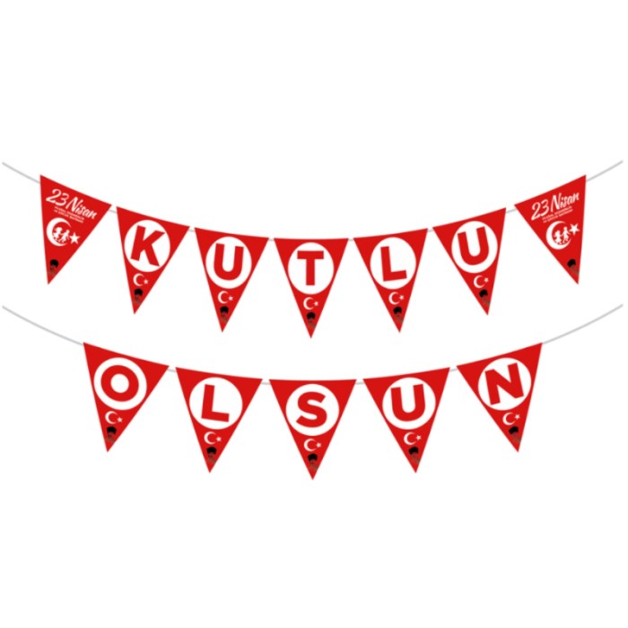 23 Nisan Temalı Kutlu Olsun Flama