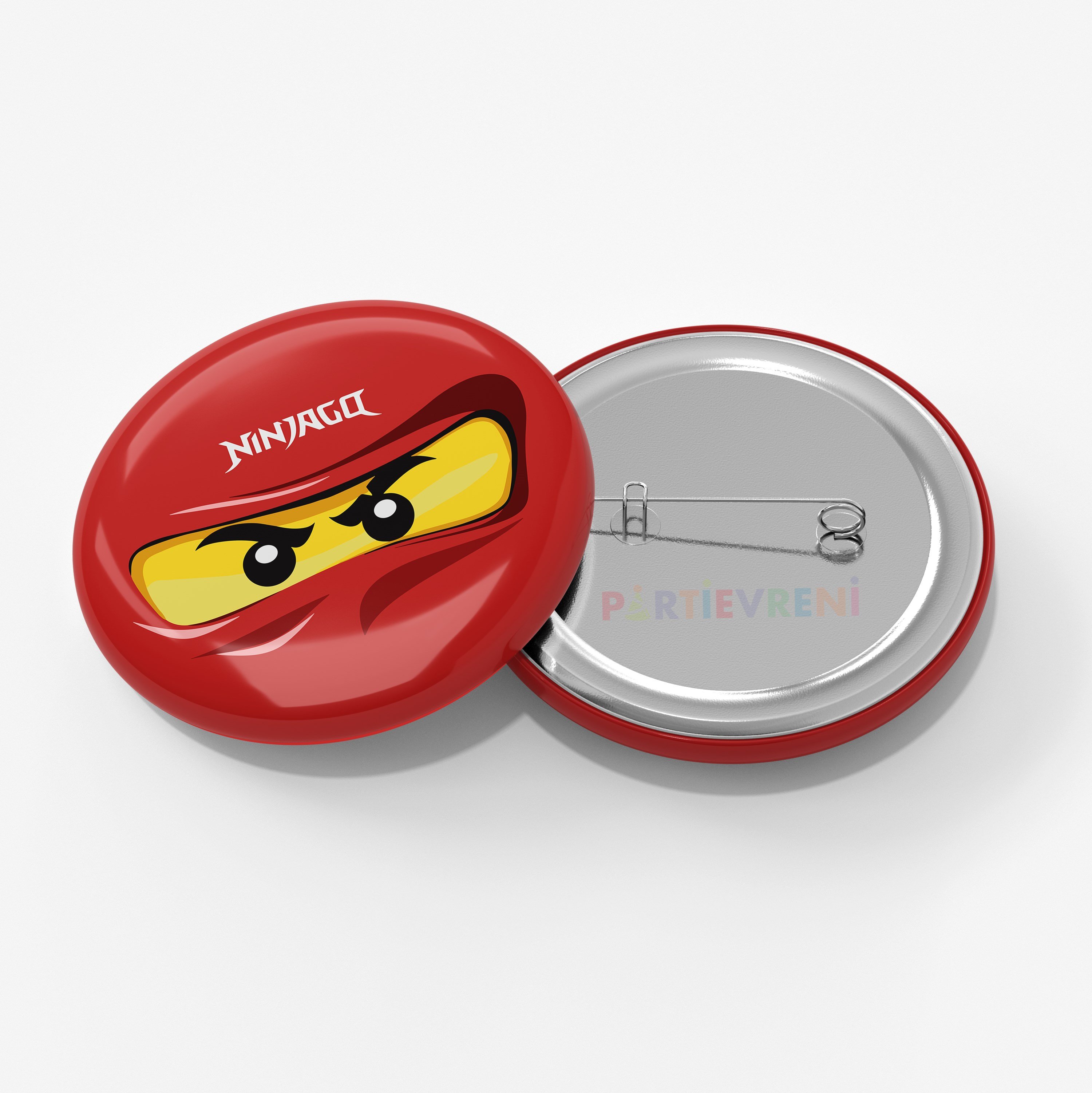 Ninja Go Kırmızı Temalı İğneli Rozet 1 Adet