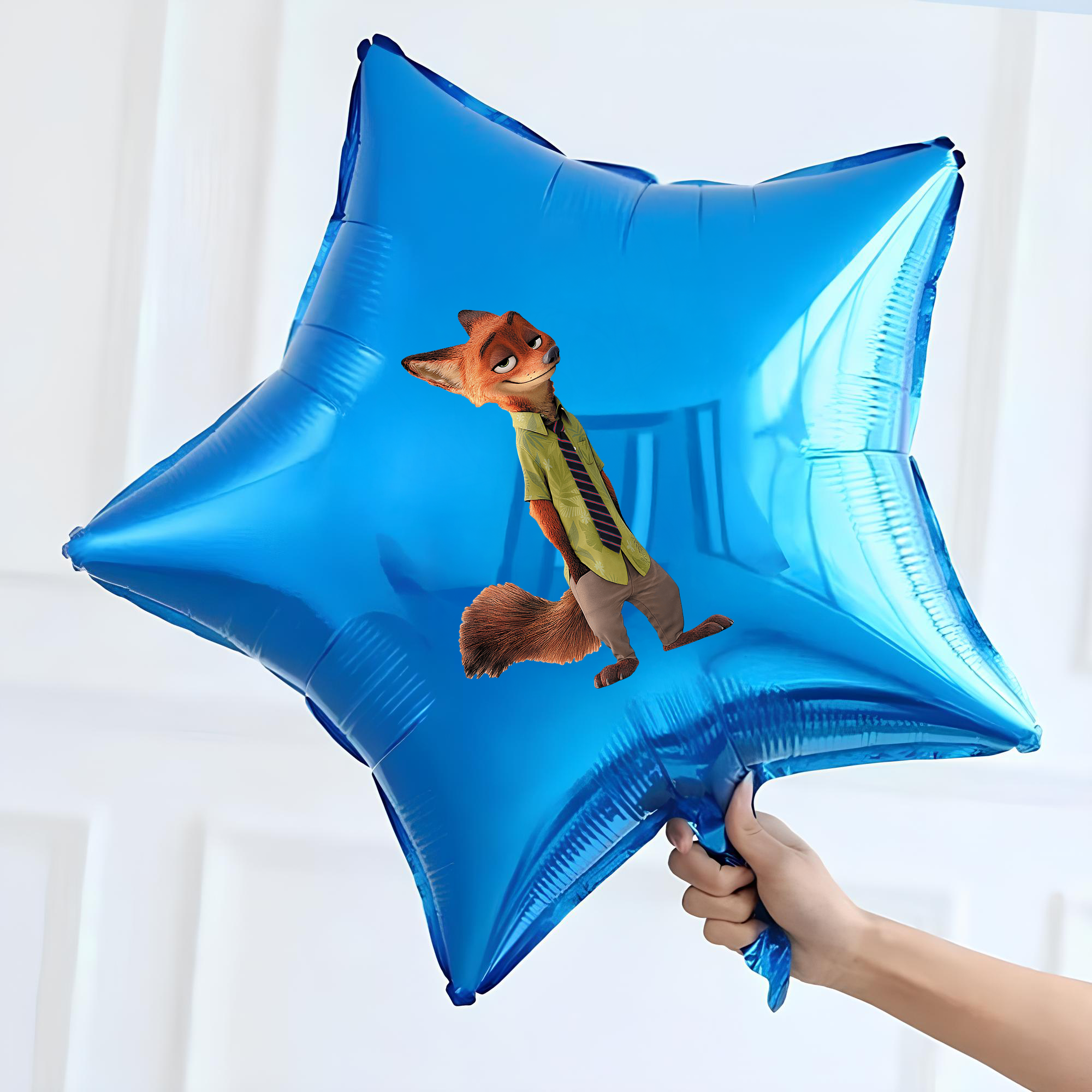 Zootopia Temalı Mavi Yıldız Folyo