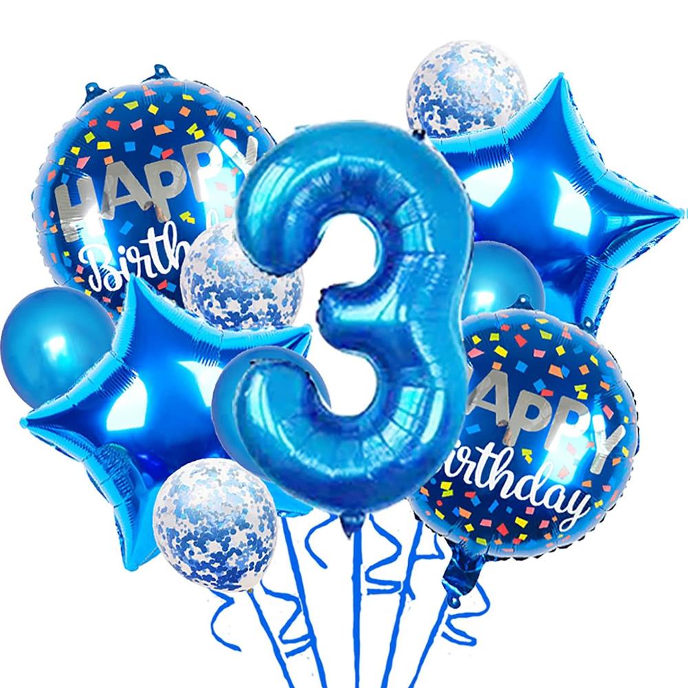 3 Yaş Mavi Balon Seti