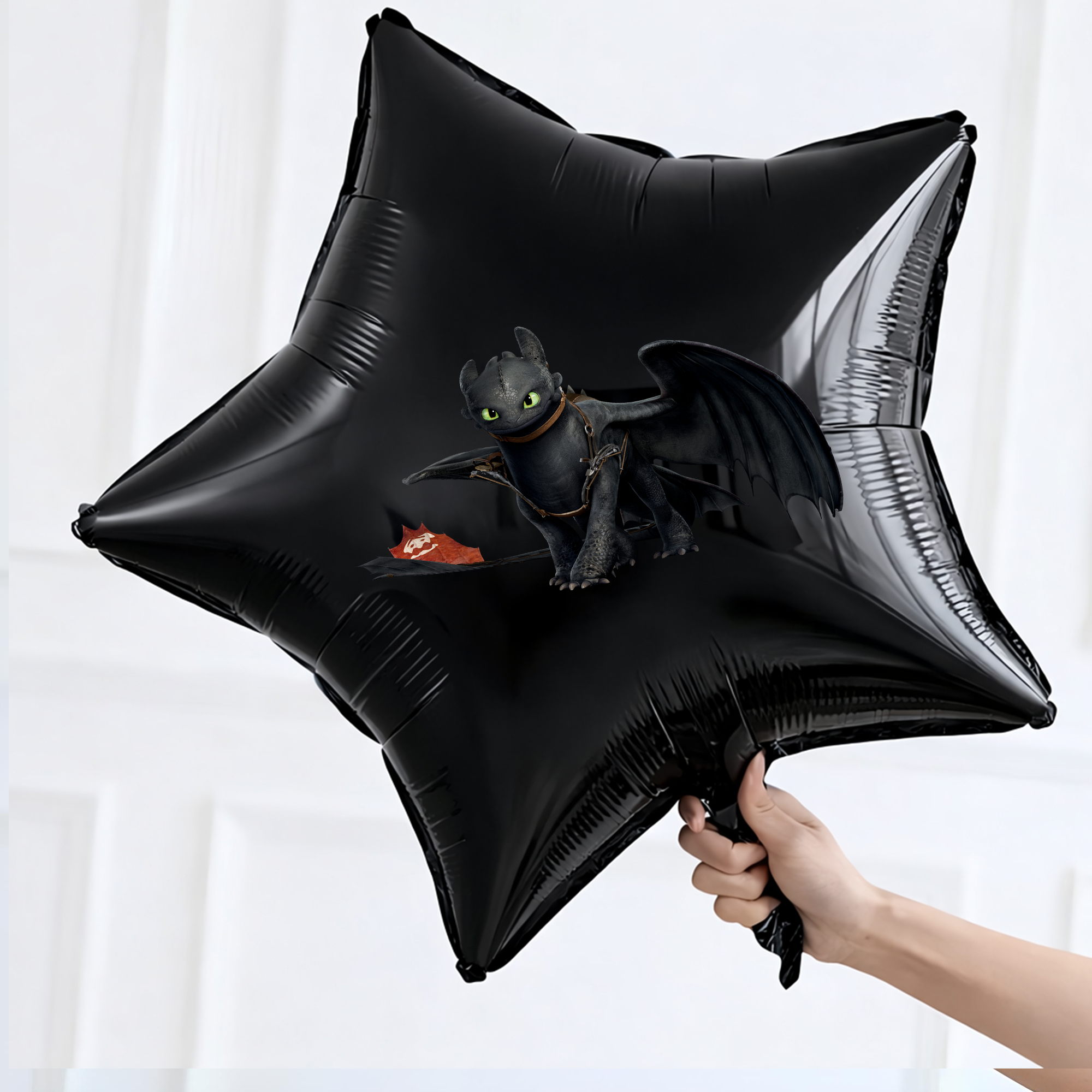 How to Train Your Dragon Temalı Siyah Yıldız Folyo