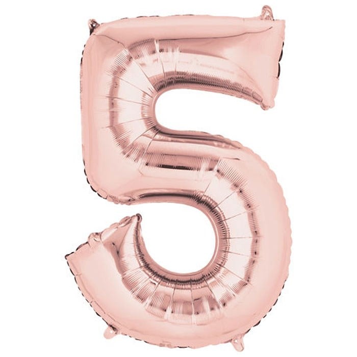 5 Rakam Rose Gold Folyo Balon
