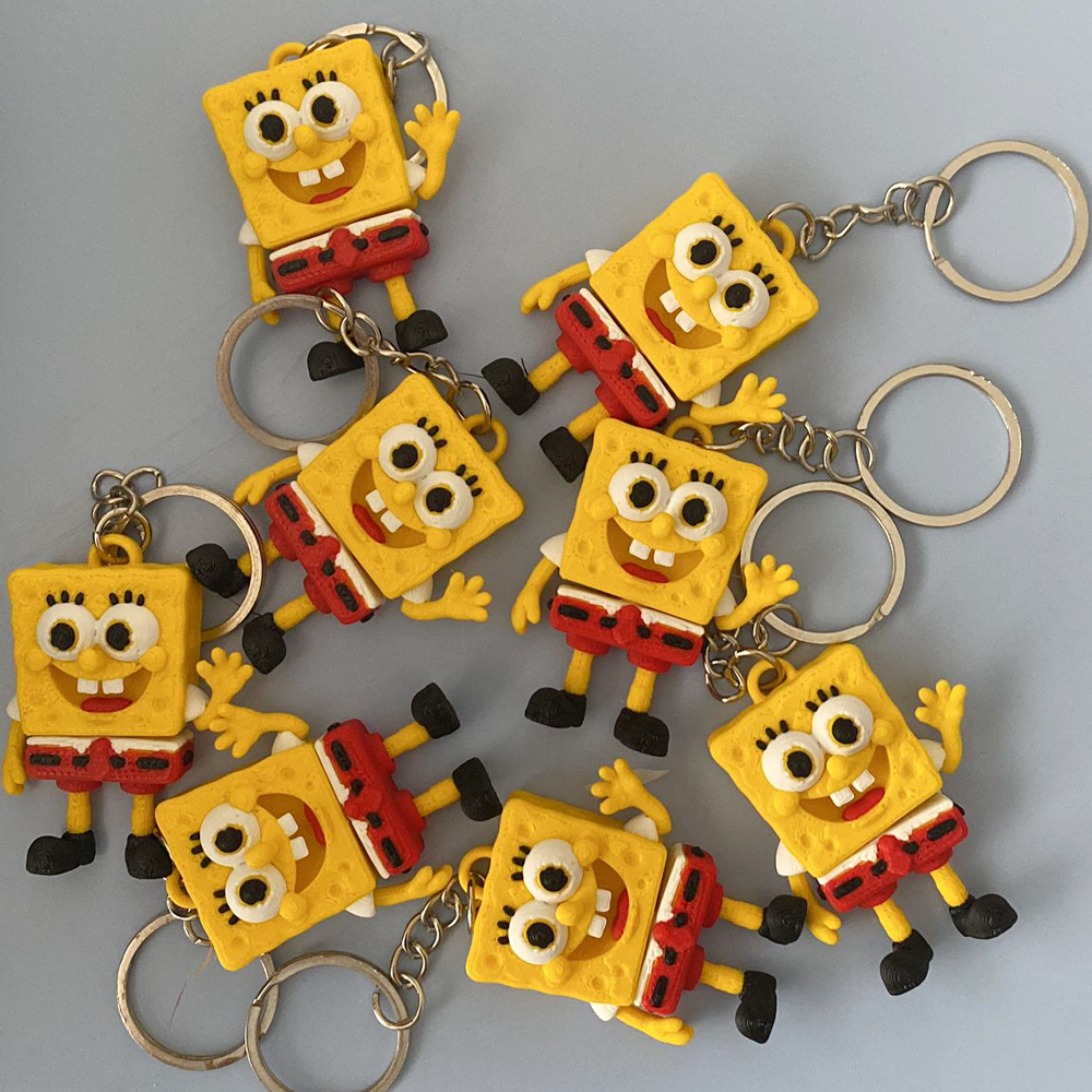 Sünger Bob Temalı Hediyelik Anahtarlık 