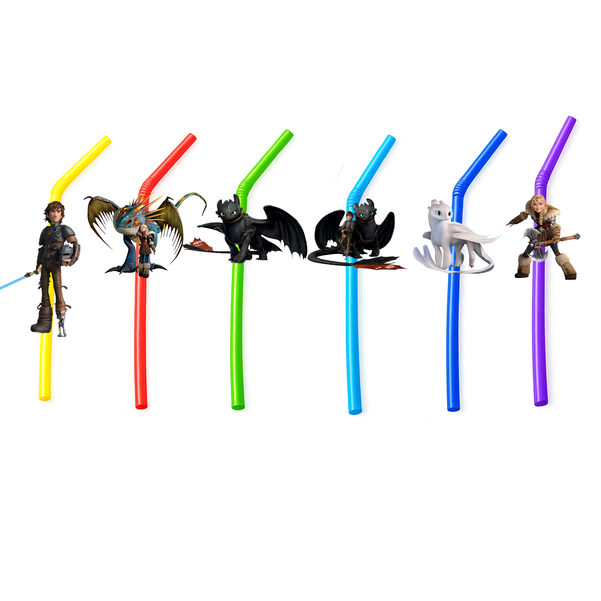 How To Train Dragon Temalı Plastik Pipet