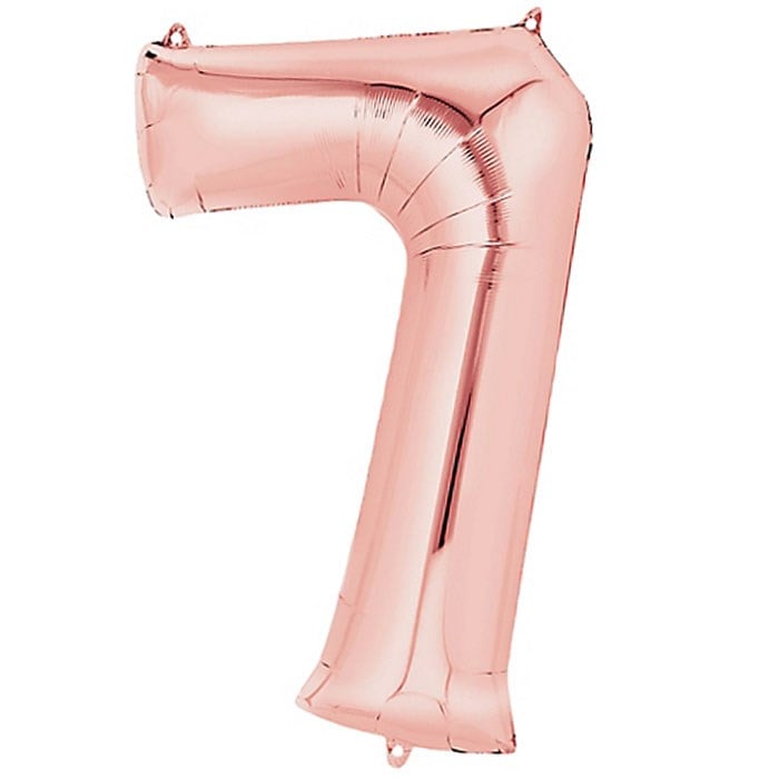 7 Rakam Rose Gold Folyo Balon