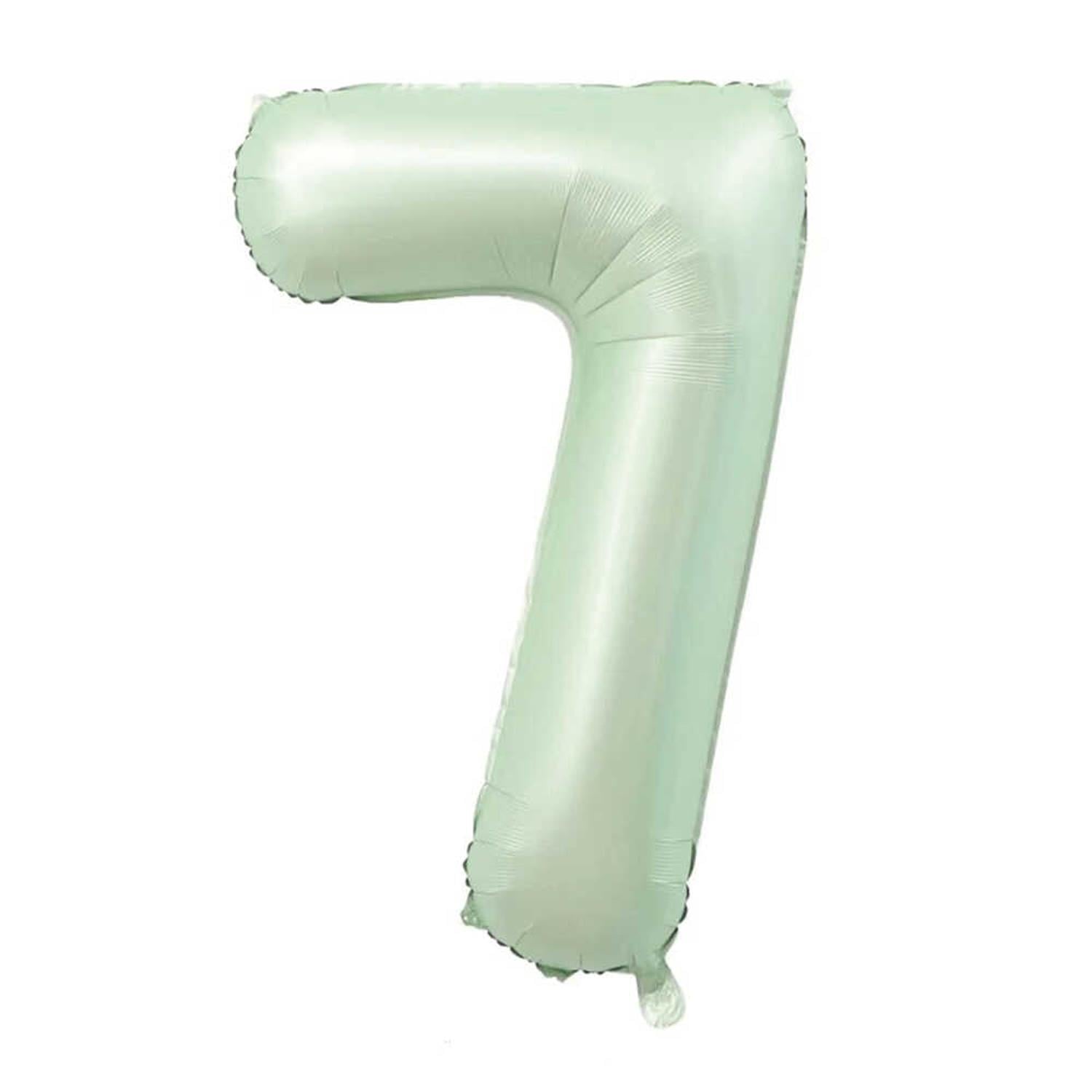 7 Rakam Su Yeşili Folyo Balon 80 cm