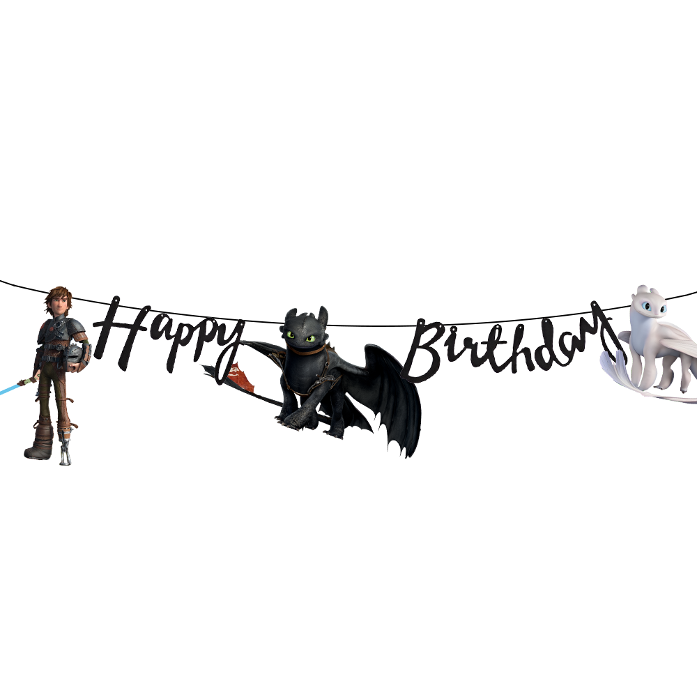 How To Train Dragon Temalı İyi ki Doğdun Banner