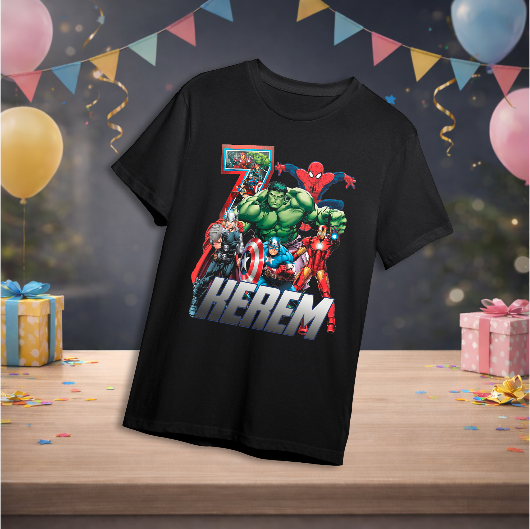 Avengers Temalı Kişiye Özel T-Shirt