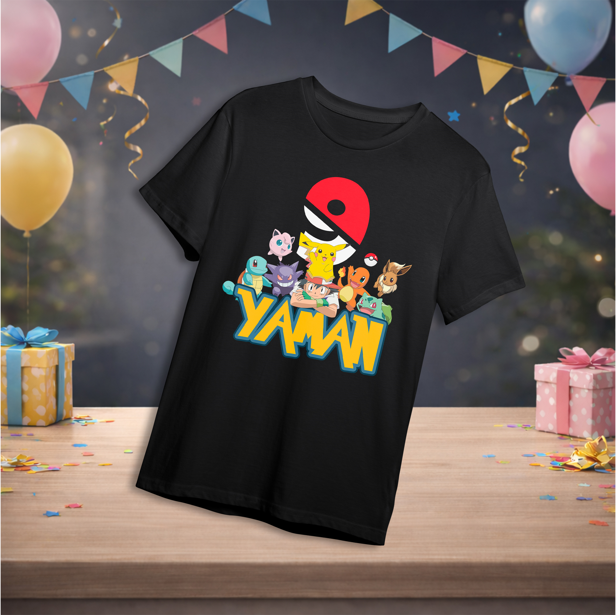 Pokemon Temalı Kişiye Özel T-Shirt