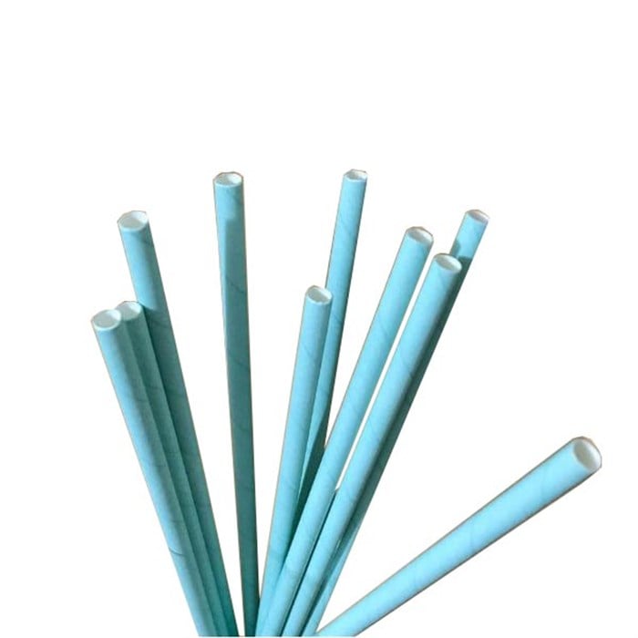 Açık Mavi Kağıt Pipet 25 adet