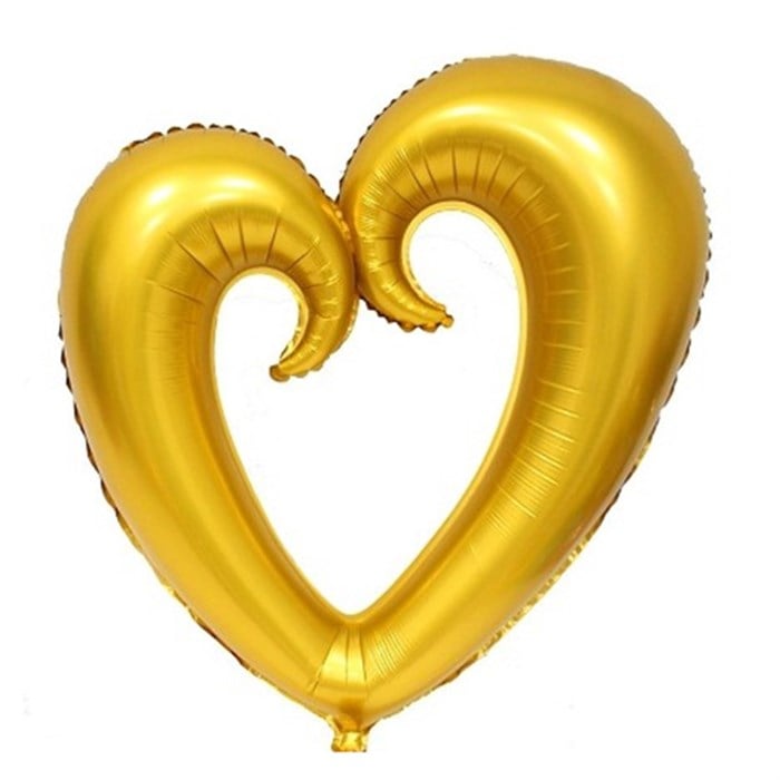Altın Kalp Folyo Balon 100 x 108 cm
