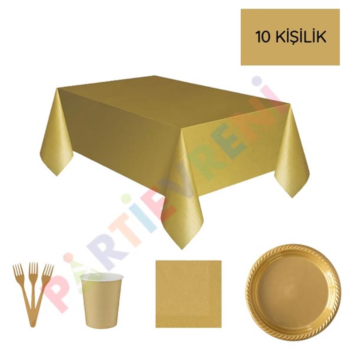 Altın Kullan At Parti Seti - 10 Kişilik