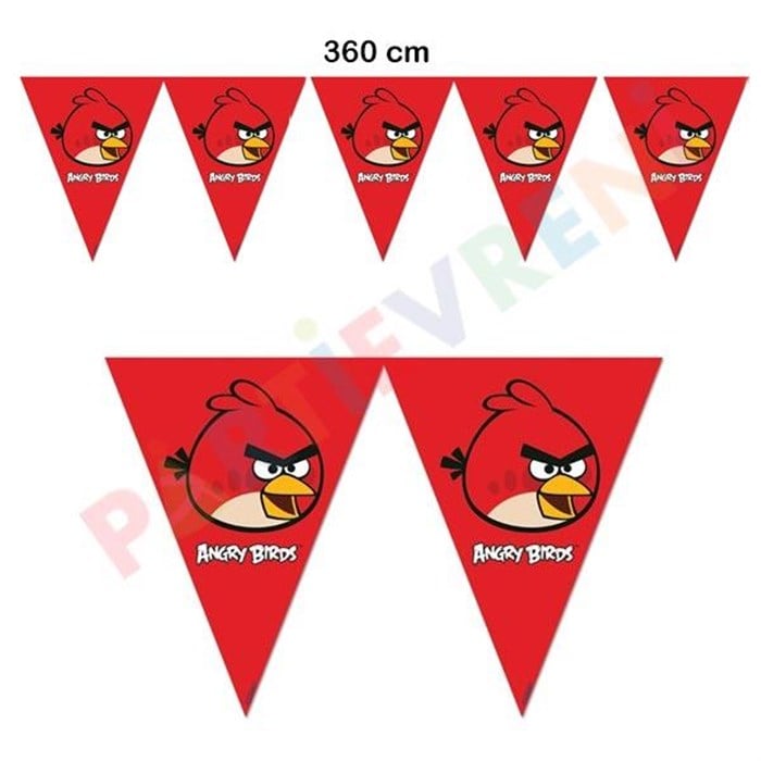 Angry Birds Üçgen Flama Bayrak