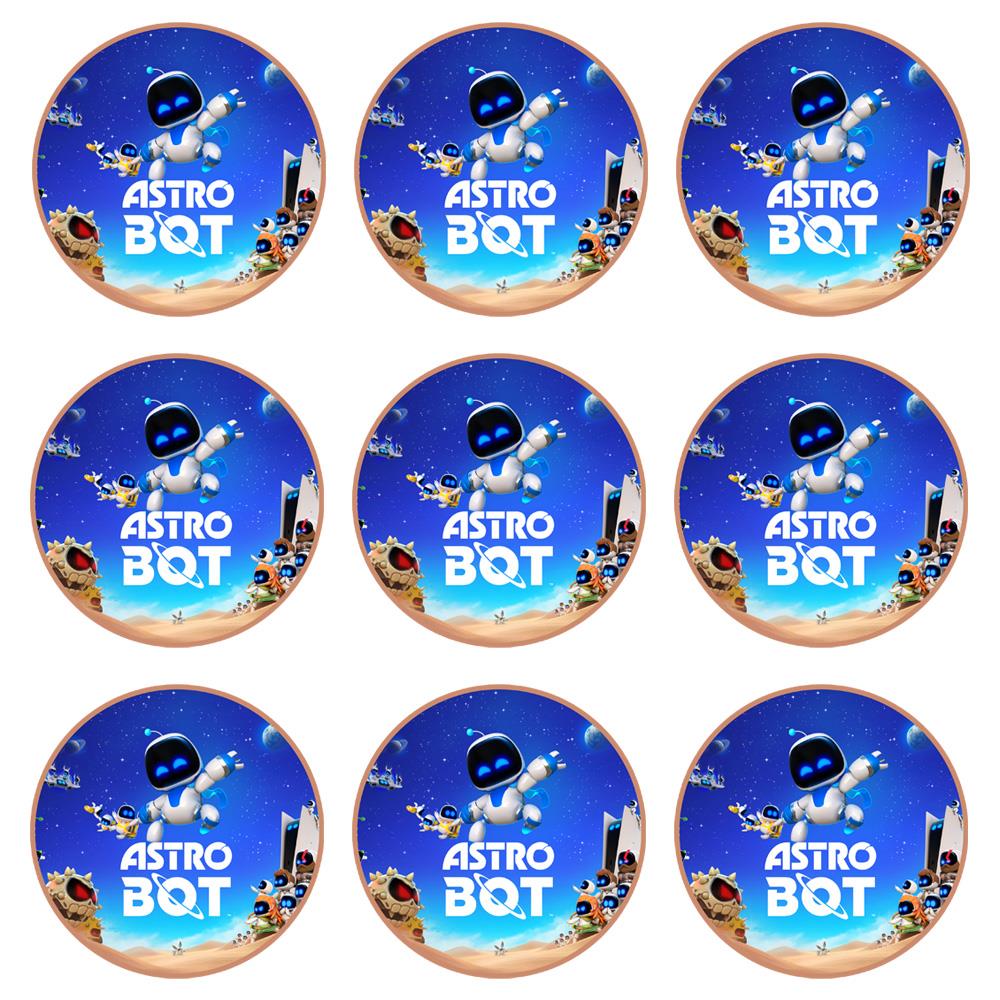 Astro Bot Temalı Etiket 10 Adet - 5 cm