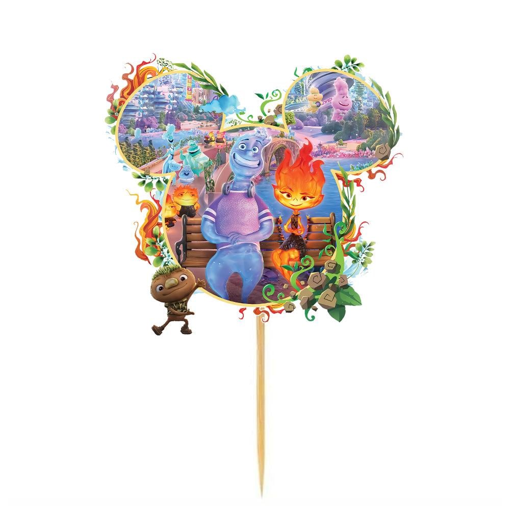 Ateş ve Su Konseptli Pasta Süsü