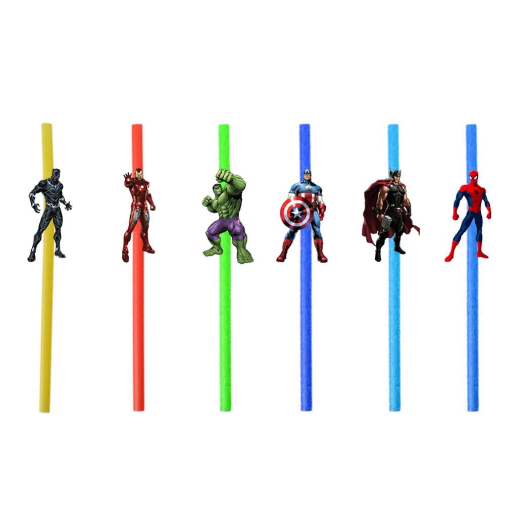Avengers Temalı Pipet 6 Adet