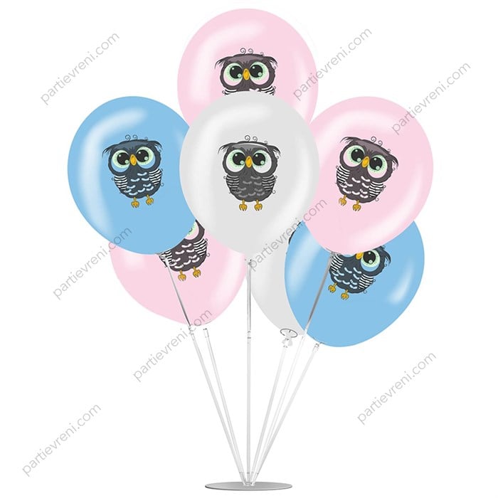 Ayaklı Balon Standı - Baykuş Balonlu