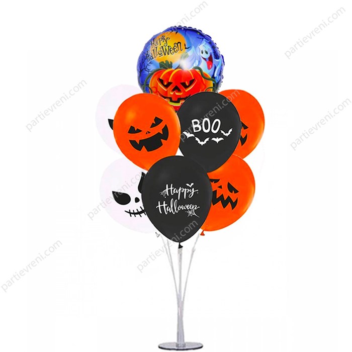 Ayaklı Balon Standı - Halloween Folyo Balonlu