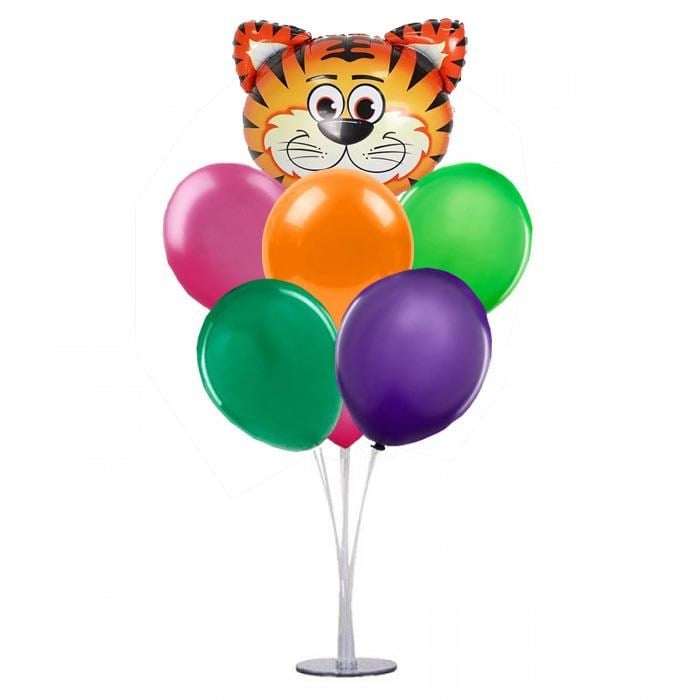 Ayaklı Balon Standı - Kaplan Folyo Balonlu