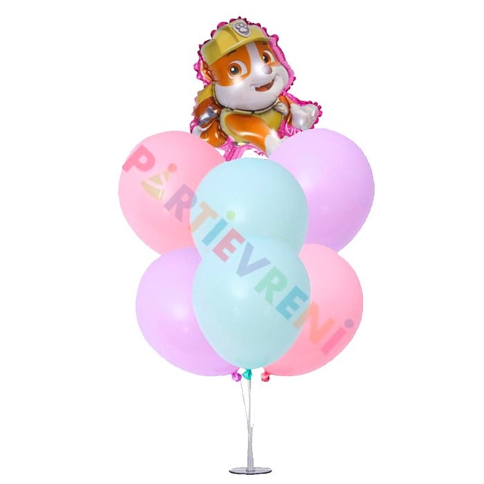 Ayaklı Balon Standı - Paw Patrol Rubble Balonlu