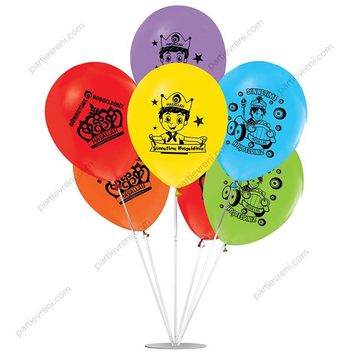 Ayaklı Balon Standı - Sünnetime Hoşgeldiniz Balonlu