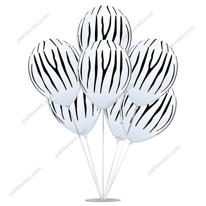 Ayaklı Balon Standı - Zebra Balonlu