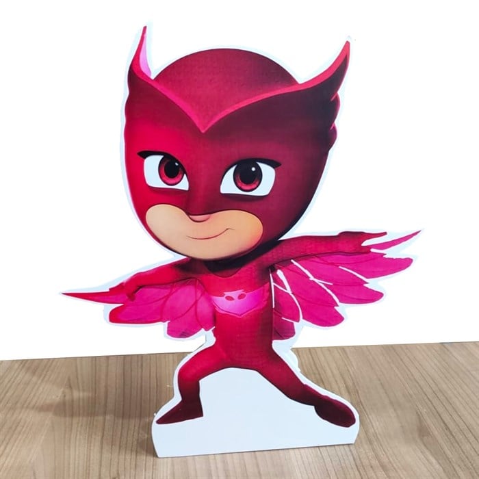 Ayaklı Dekor Pano - Baykuş Kız - 29 cm