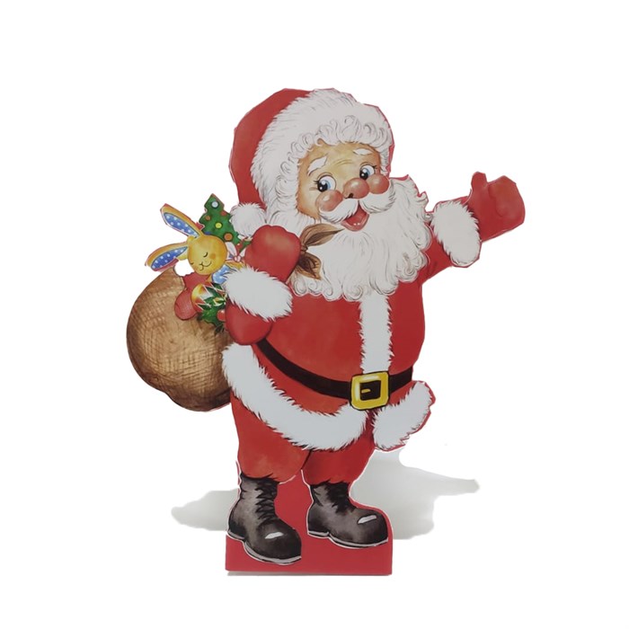 Ayaklı Dekor Pano - Noel Baba - 30 cm