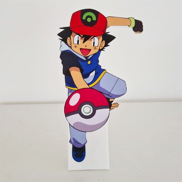 Ayaklı Dekor Pano - Pokemon Ash - 30 cm