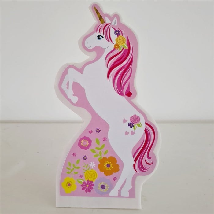 Ayaklı Dekor Pano - Unicorn Pembe - 30 cm