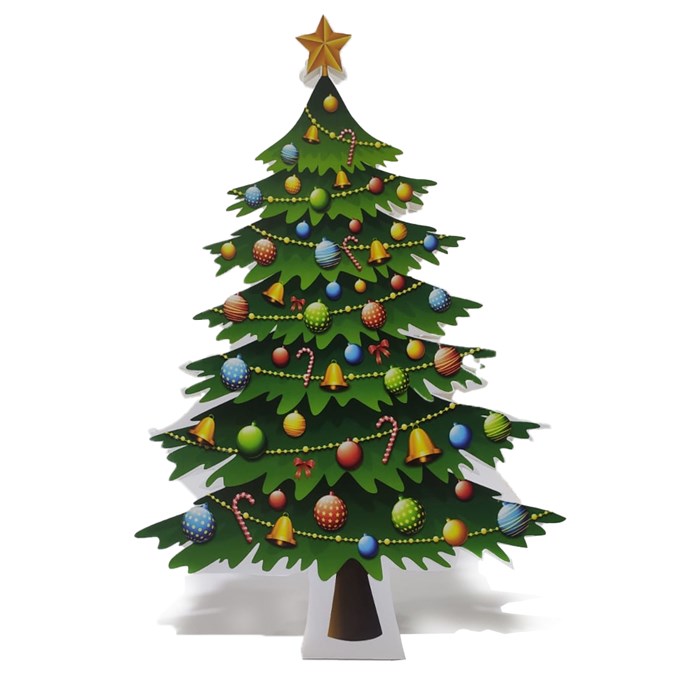 Ayaklı Dekor Pano - Yılbaşı Ağacı - 30 cm