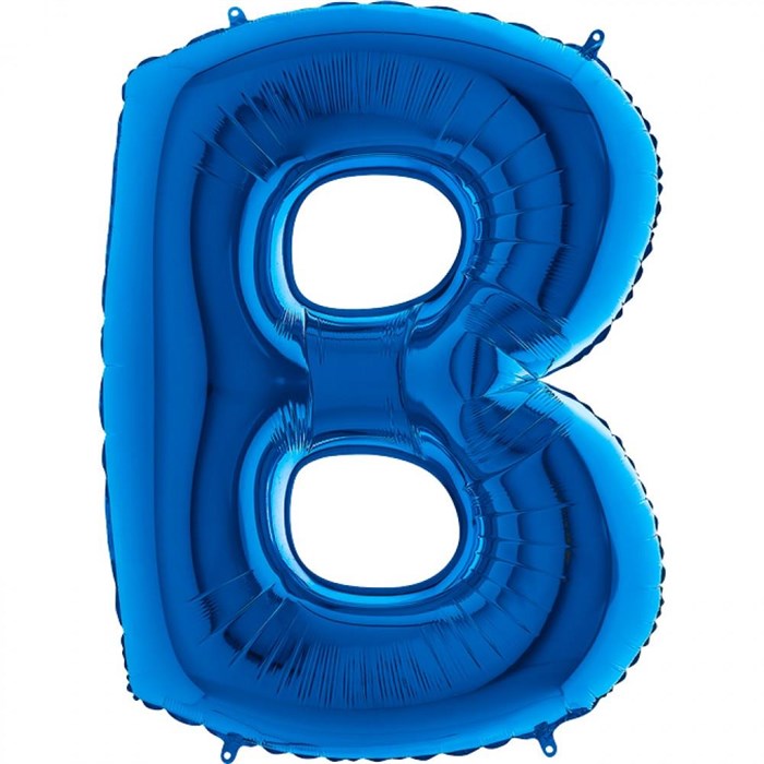 B Harfi Mavi Folyo Balon 1 Metre