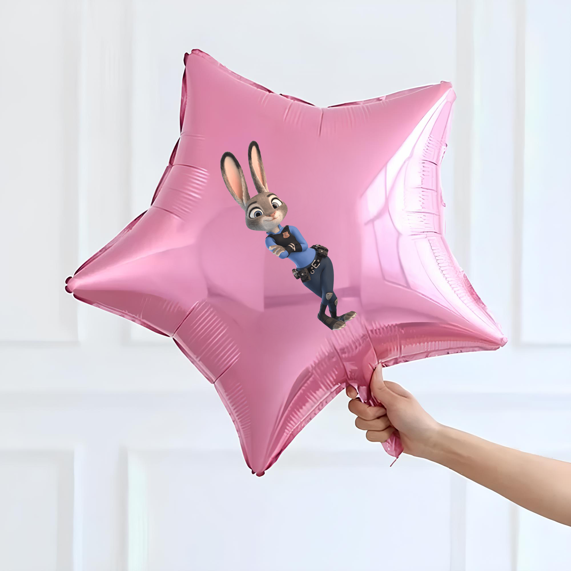 Zootopia Temalı Pembe Yıldız Folyo