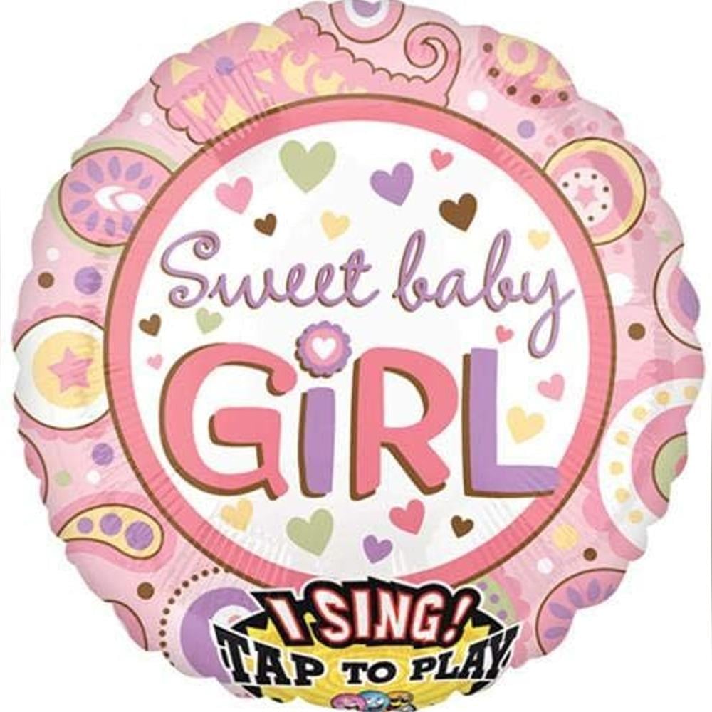 Baby Şarkısı Söyleyen Pembe Folyo Balon