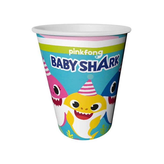 Baby Shark Karton Bardak 8 adet