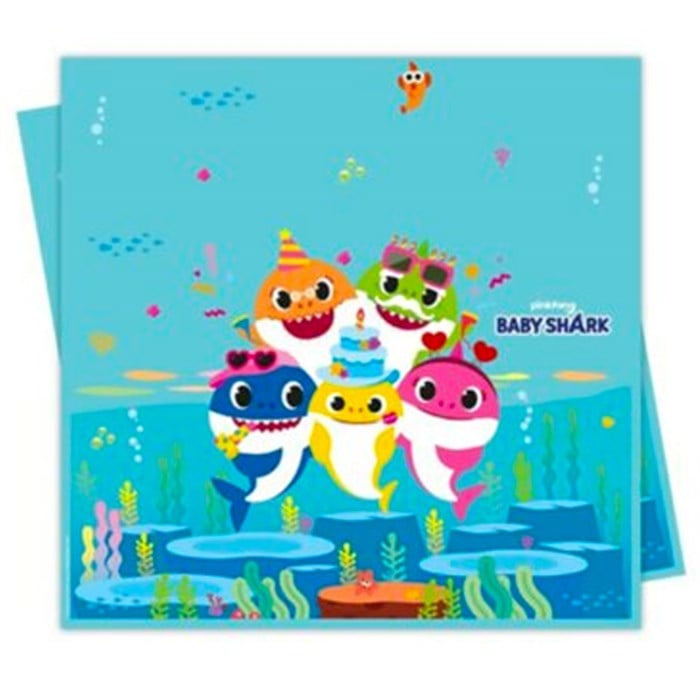 Baby Shark Temalı Masa Örtüsü 120 cm x 180 cm