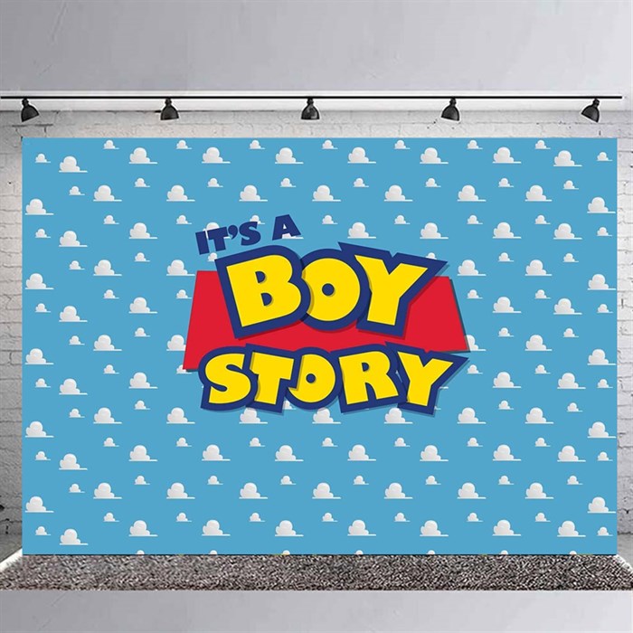 Baby Shower It's A Boy Story Branda Afişi - 70 cm - 100 cm