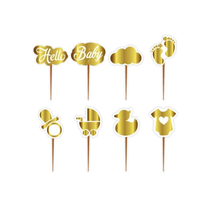 Baby Shower Partisi Premium Kürdan Set 8 Adet